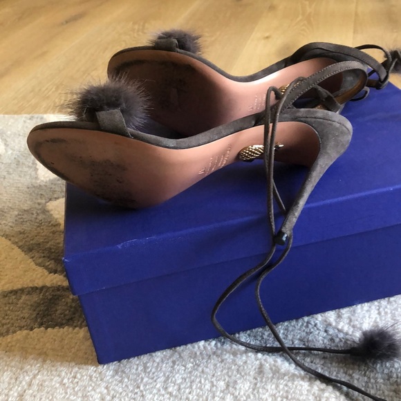 Aquazzura Fur Sandals - Picture 4 of 4